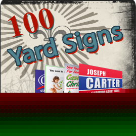 100 24X18 coroplast, yard signs, real estate signs 
