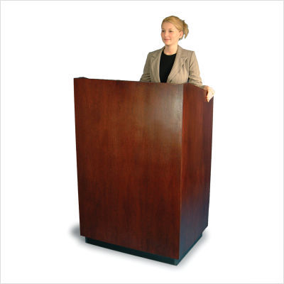 Amplivox sound systems 32â€ wide red mahogany lectern