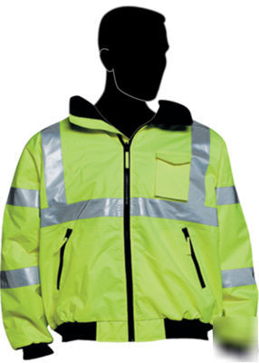 Class iii traffic safety insulated bomber jacket -md-4X