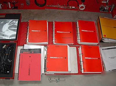 Ducati motorcycle tools, tool boards, manuals,etc-46PCS