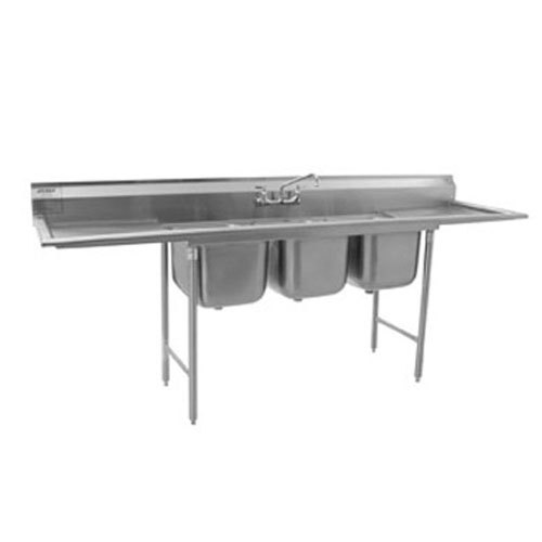 Eagle 414-24-3-18L sink, 3 compartment, coved corner, 2