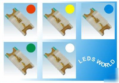 1206 smd led red,yellow,white,blue,green,each 20PCS f/s