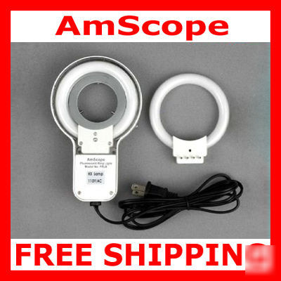Fluorescent ring light 4 stereo microscope + spare bulb