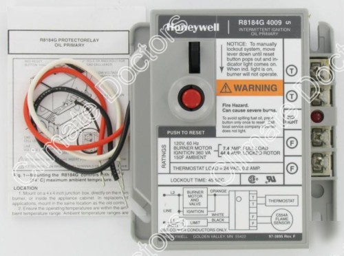 Honeywell R8184G4009 oil burner control, 45 second