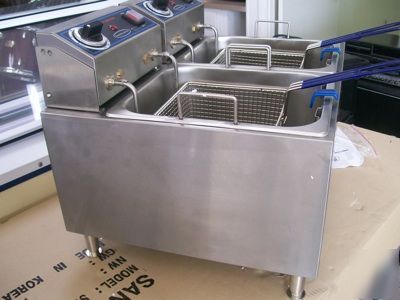 New commercial pro countertop deep fryer double CPF32 