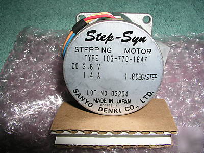 New sanyo step-syn 103-770-1647 stepping motor step