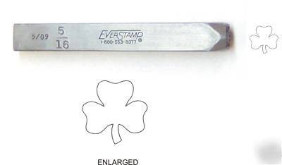 Shamrock leaf punch custom steel metal marking stamps 