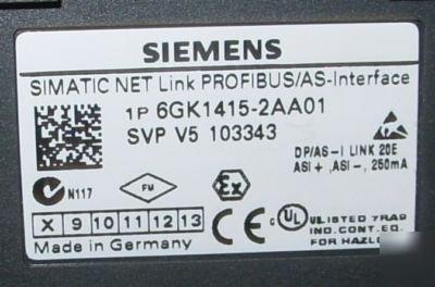 Siemens dp/as profibus interface link 20E 6GK1415-2AA01