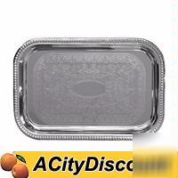 1 dozen chrome plated serving tray oblong 18