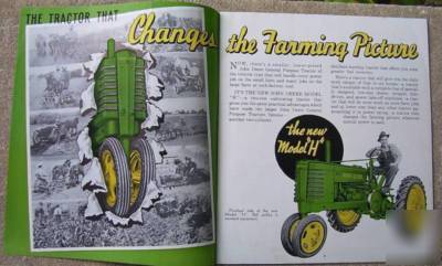 1941 john deere h antique gas tractor ie- m l la b mt
