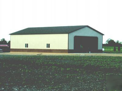 30X40X10 building pole barn standard package