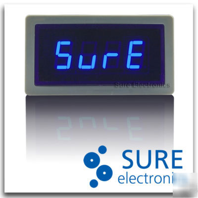 4 digital blue led volt dc 10V panel meter rescalable 
