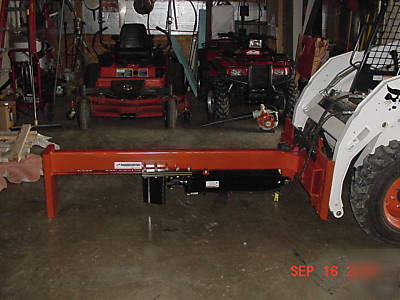 Log splitter, skid steer mounted upside down 20 ton usa