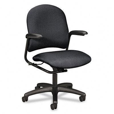 Mid-back swivel/tilt task chair iron gray upholstery