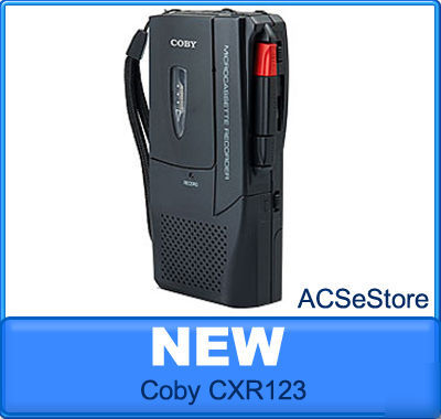 New coby CXR123 voice activated micro cassette recorder