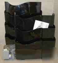 Officemate 7 pocket letter legal filing system black