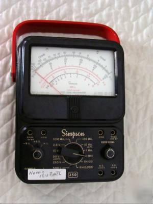 Simpson 250-l volt-ohm-millammeter 