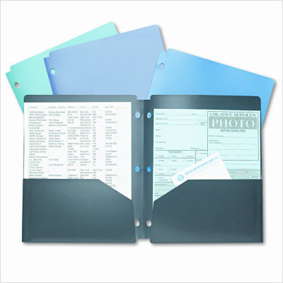 Snapper twin pocket poly folder,8.5X11,assorted colors