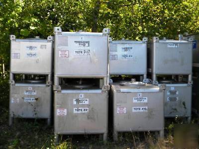 Tote bin by hoover, 300 gal. s/s, used, good cond.