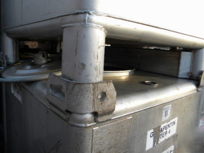 Tote bin by hoover, 300 gal. s/s, used, good cond.
