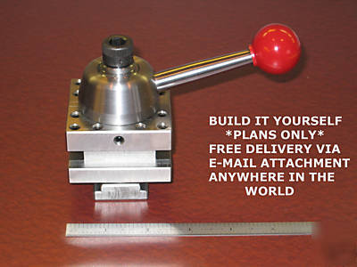 Plans-turret fits logan lathe-south bend-atlas-myford