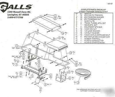  galls center console ford crown victoria vic police