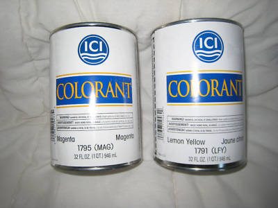 Ici paint colorant tint lot 110 quarts various colors 