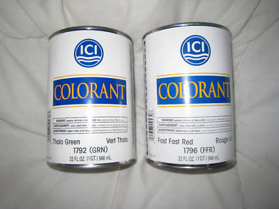 Ici paint colorant tint lot 110 quarts various colors 