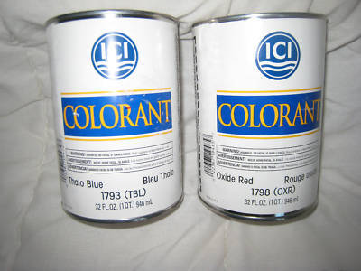 Ici paint colorant tint lot 110 quarts various colors 