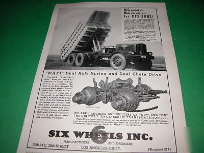 1942 sterling truck ad exley lymp six wheels dump truck