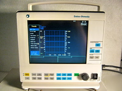 Datex ohmeda as/3 compact patient monitor+ power supply