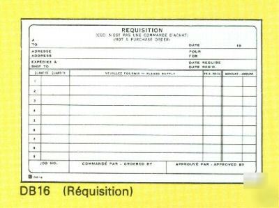 9 booklets of 50 purchase requisitions duplicates 