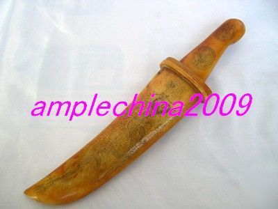 Beautiful chinese royal dragon yak's bone sword