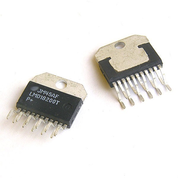 Bipolar cmos LMD18200 3A to h-bridge stepper drivers