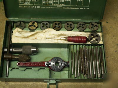 Greenfield screw plate tap & die set ok jr uncomplete
