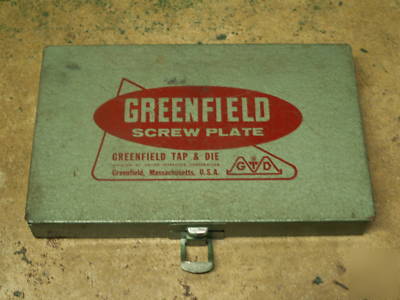 Greenfield screw plate tap & die set ok jr uncomplete