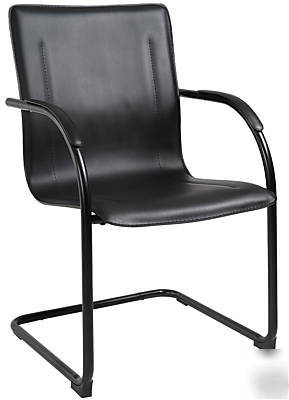 Guest chair with black tubular steel frame B9535