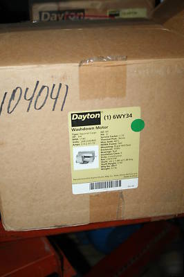 New dayton 3/4 hp washdown motor - #6WY34