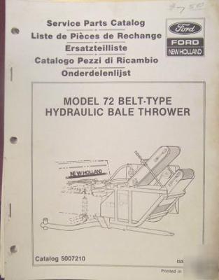 New holland 72 rectangular bale thrower parts manual