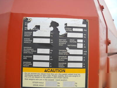 1998 snorkel TB120 cu boom lift - aerial lift - 120 ft