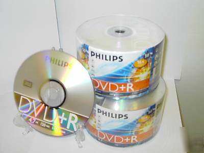 200 philips brand 16X dvd+r blank media disk free ship