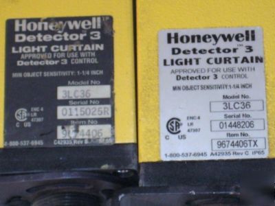 Honeywell 3LC36 detector 3 light curtain emitter & rec