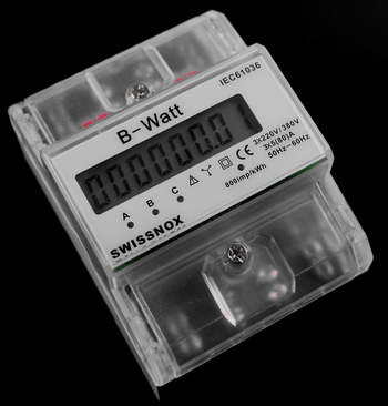 Lcd threephase wattmeter energy meter rail mount kw ac