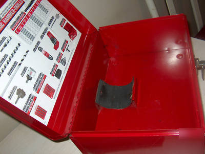 Milwaukee metal heavy duty carrying case & lot of tools