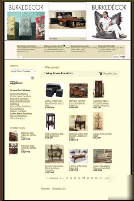 Modern furniture website business for sale 
