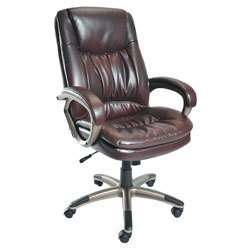 New realspace harrington high-back bonded leather chair