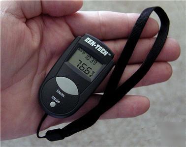 Non contact infrared thermometer w/clock & stop watch