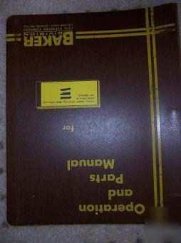 1969 baker fork lift truck manual fta-030 parts dow w