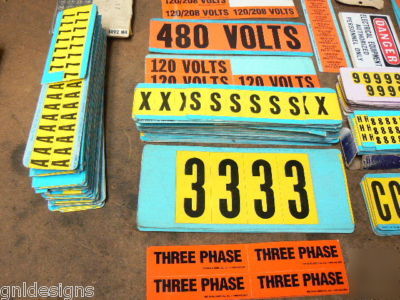 277+ cards large number & letter wire label markers +++