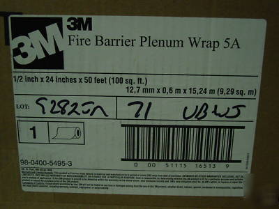 3M fire plenum duct wrap 5A factory open box of 40'?